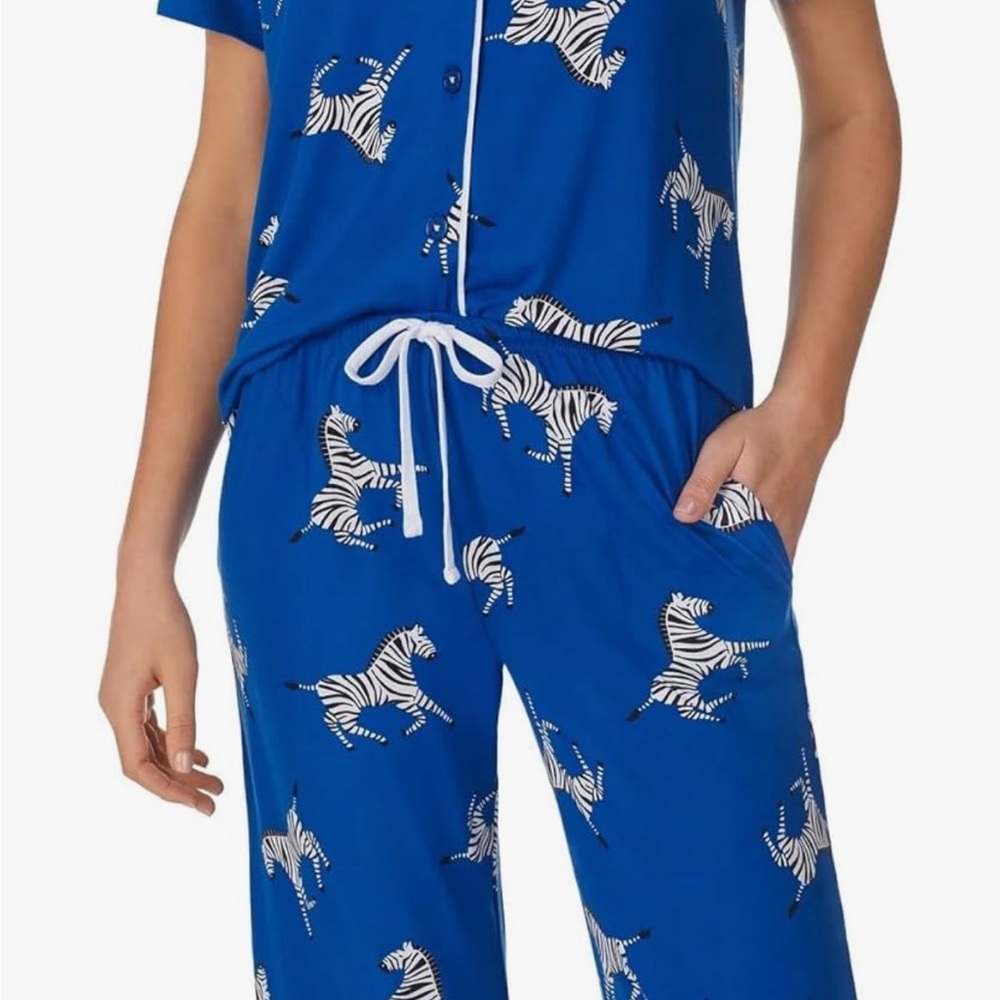 Room service zebra pj set EUC - top L bottom M - Picture 3 of 10